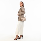 Сумка женская мессенджер на магнитах, 20×4×13 см, бежевая - Фото 11