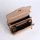 Сумка женская мессенджер на магнитах, 20×4×13 см, бежевая - Фото 4