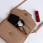 Сумка женская мессенджер на магнитах, 20×4×13 см, бежевая - Фото 6