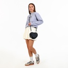 Сумка женская кросс-боди на молнии, в форме сердца, 20×5×16 см, чёрная - Фото 12