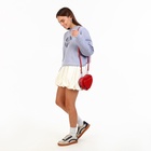 Сумка женская кросс-боди на молнии, красная - Фото 13