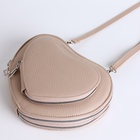 Сумка женская кросс-боди на молнии, в форме сердца, 20×5×16 см, бежевая - Фото 8