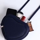 Сумка женская кросс-боди на молнии, в форме сердца, 20×5×16 см, тёмно-синяя - Фото 11