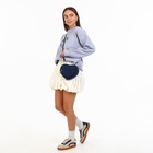 Сумка женская кросс-боди на молнии, в форме сердца, 20×5×16 см, тёмно-синяя - Фото 12