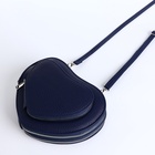 Сумка женская кросс-боди на молнии, в форме сердца, 20×5×16 см, тёмно-синяя - Фото 8