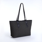 Сумка женская тоут на молнии, 30×11×25 см, чёрная - Фото 4