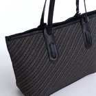 Сумка женская тоут на молнии, 30×11×25 см, чёрная - Фото 5