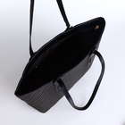 Сумка женская тоут на молнии, 30×11×25 см, чёрная - Фото 6