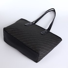 Сумка женская тоут на молнии, 30×11×25 см, чёрная - Фото 7