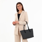 Сумка женская тоут на молнии, 30×11×25 см, чёрная - Фото 2