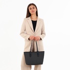 Сумка женская тоут на молнии, 30×11×25 см, чёрная - Фото 8