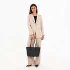 Сумка женская тоут на молнии, 30×11×25 см, чёрная - Фото 9