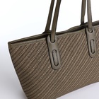 Сумка женская тоут на молнии, 30×11×25 см, зелёная - Фото 5