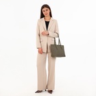 Сумка женская тоут на молнии, 30×11×25 см, зелёная - Фото 2