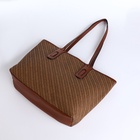 Сумка женская тоут на молнии, 30×11×25 см, коричневая - Фото 7