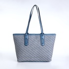 Сумка женская тоут на молнии, 30×11×25 см, голубая - Фото 3