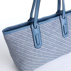 Сумка женская тоут на молнии, 30×11×25 см, голубая - Фото 5