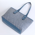 Сумка женская тоут на молнии, 30×11×25 см, голубая - Фото 7