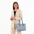 Сумка женская тоут на молнии, 30×11×25 см, голубая - Фото 8