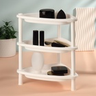 Органайзер для хранения косметики, угловой, 3 секции, 28×19.5×29 см, белый - Фото 3