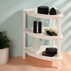 Органайзер для хранения косметики, угловой, 3 секции, 28×19.5×29 см, белый - Фото 4