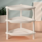 Органайзер для хранения косметики, угловой, 3 секции, 28×19.5×29 см, белый - Фото 5