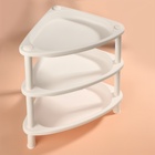 Органайзер для хранения косметики, угловой, 3 секции, 28×19.5×29 см, белый - Фото 6