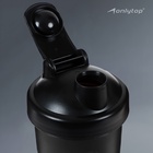 Шейкер для спортивного питания Onlytop, 600 мл, черный - Фото 5