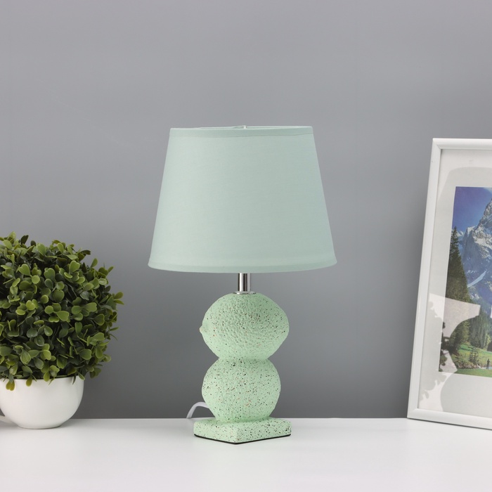 Лампа настольная «Лимон» 1×40 Вт Е14 мятный 20×20×34 см - Фото 1