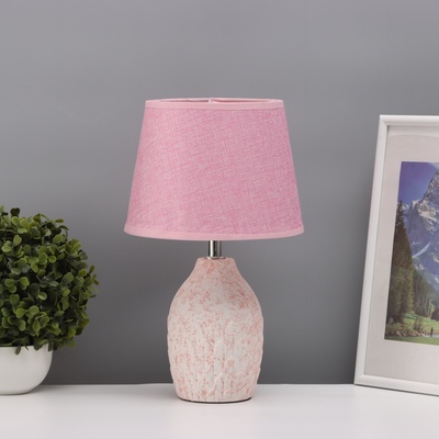 Лампа настольная «Какао» 1×40 Вт Е14 розовый 20×20×34 см