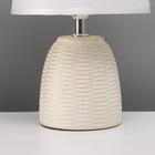 Лампа настольная «Плетение» 1×40 Вт Е14 белый 20×20×34 см - Фото 4