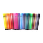 Фломастеры 36 цветов Полоска в пластиковом пенале вентилируемый колпачок, розовый - Фото 2