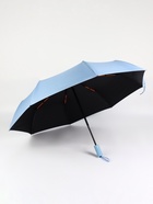 Зонт автоматический «Однотонный», 3 сложения, 8 спиц, R=46/56 см, d=92 см, МИКС - Фото 3