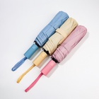 Зонт автоматический «Однотонный», 3 сложения, 8 спиц, R=46/56 см, d=92 см, МИКС - Фото 4