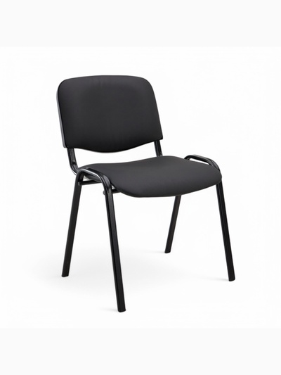 Стул офисный для посетителей «Клик Мебель. ИЗО», экокожа, цвет чёрный/чёрный