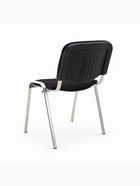 Стул Клик Мебель "ИЗО", для посетителей, черный, каркас металл хроммированный, обивка ткань - фото 120362065