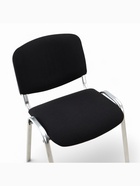 Стул Клик Мебель "ИЗО", для посетителей, черный, каркас металл хроммированный, обивка ткань - фото 120362066