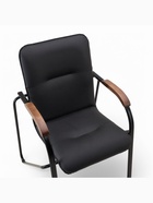 Стул офисный для посетителей «Клик Мебель. Самба», металл/экокожа, цвет чёрный/орех - Фото 6