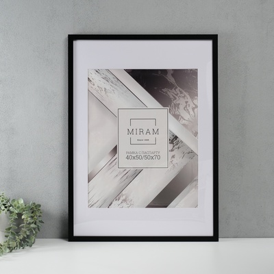 Рамка для фото 50×70 см, «МИРАМ», с паспарту 40×50 см, пластиковый экран