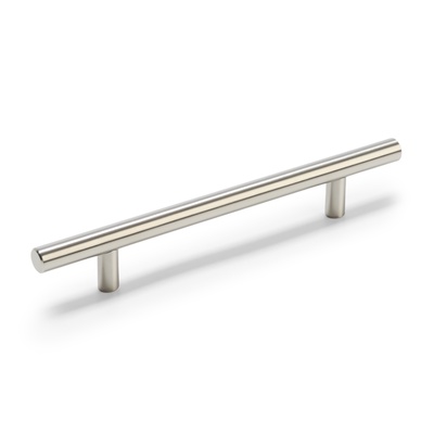 Ручка рейлинг ТУНДРА, облегчённая, d=12 мм, м/о 128/200 мм, внеш. ножка, цвет матовый никель