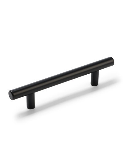 Ручка рейлинг ТУНДРА, облегчённая, d=12 мм, м/о 96/150 мм, внеш ножка, цвет черный