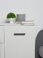 Ручка рейлинг ТУНДРА, облегчённая, d=12 мм, м/о 96/150 мм, внеш ножка, цвет черный 10732763