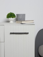 Ручка рейлинг ТУНДРА, облегчённая, d=12 мм, м/о 160/250 мм, внеш. ножка, цвет черный 10732765