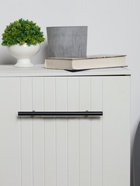 Ручка рейлинг ТУНДРА, облегчённая, d=12 мм, м/о 160/250 мм, внеш. ножка, цвет черный 10732765