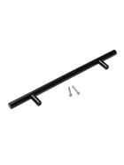 Ручка рейлинг ТУНДРА, облегчённая, d=12 мм, м/о 160/250 мм, внеш. ножка, цвет черный 10732765