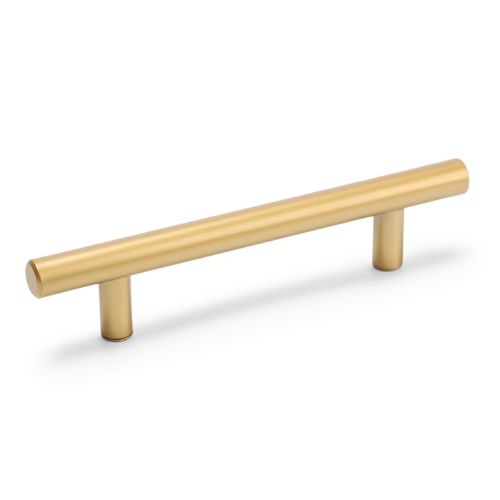 Ручка рейлинг ТУНДРА, облегчённая, d=12 мм, м/о 96/150 мм, внеш ножка, цвет золото - Фото 1