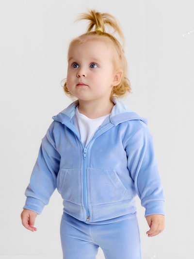 Толстовка детская «Крошка Я» Plushy, рост 80-86 см, голубая