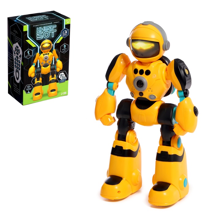 УЦЕНКА Робот радиоуправляемый «Кибер Бот», световые и звуковые эффекты, цвет жёлтый - Фото 1