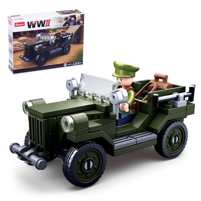 УЦЕНКА Конструктор Армия ВОВ «Военный джип», 112 деталей
