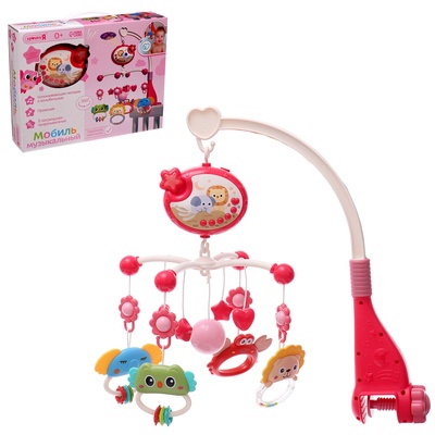 Уценка Музыкальный мобиль «Волшебные сны», русская озвучка, проекция, цвет розовый